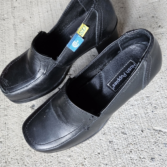 Hush Puppies 90s Square Toe Chunky Heels - Picture 3 of 5